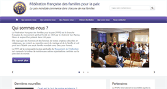Desktop Screenshot of famillespourlapaix.org