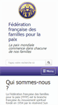 Mobile Screenshot of famillespourlapaix.org