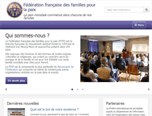 Tablet Screenshot of famillespourlapaix.org